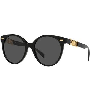 NIB Versace Round Black Sunglasses